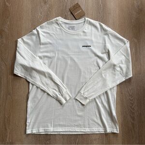 Patagonia White Long-Sleeved P-G Logo T-Shirt (NWT)